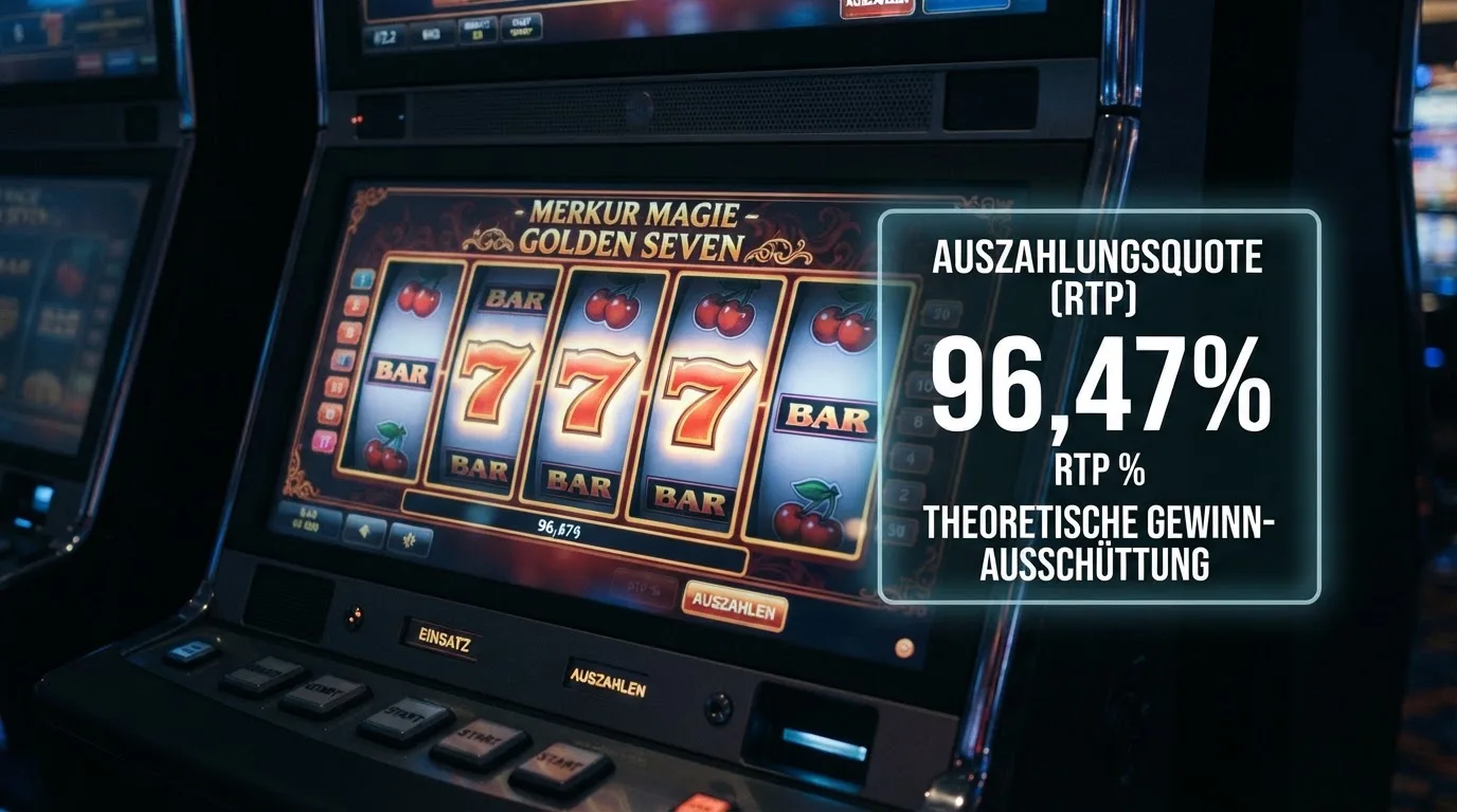 Nahaufnahme eines Bildschirms mit einer Prozentangabe neben einem Spielautomaten-Symbol.